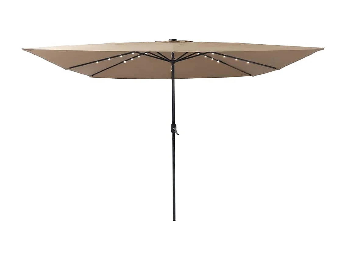 Parasol de jardin-Parasol d'extérieur Taupe et Noir 295 x 295 x 245 cm
