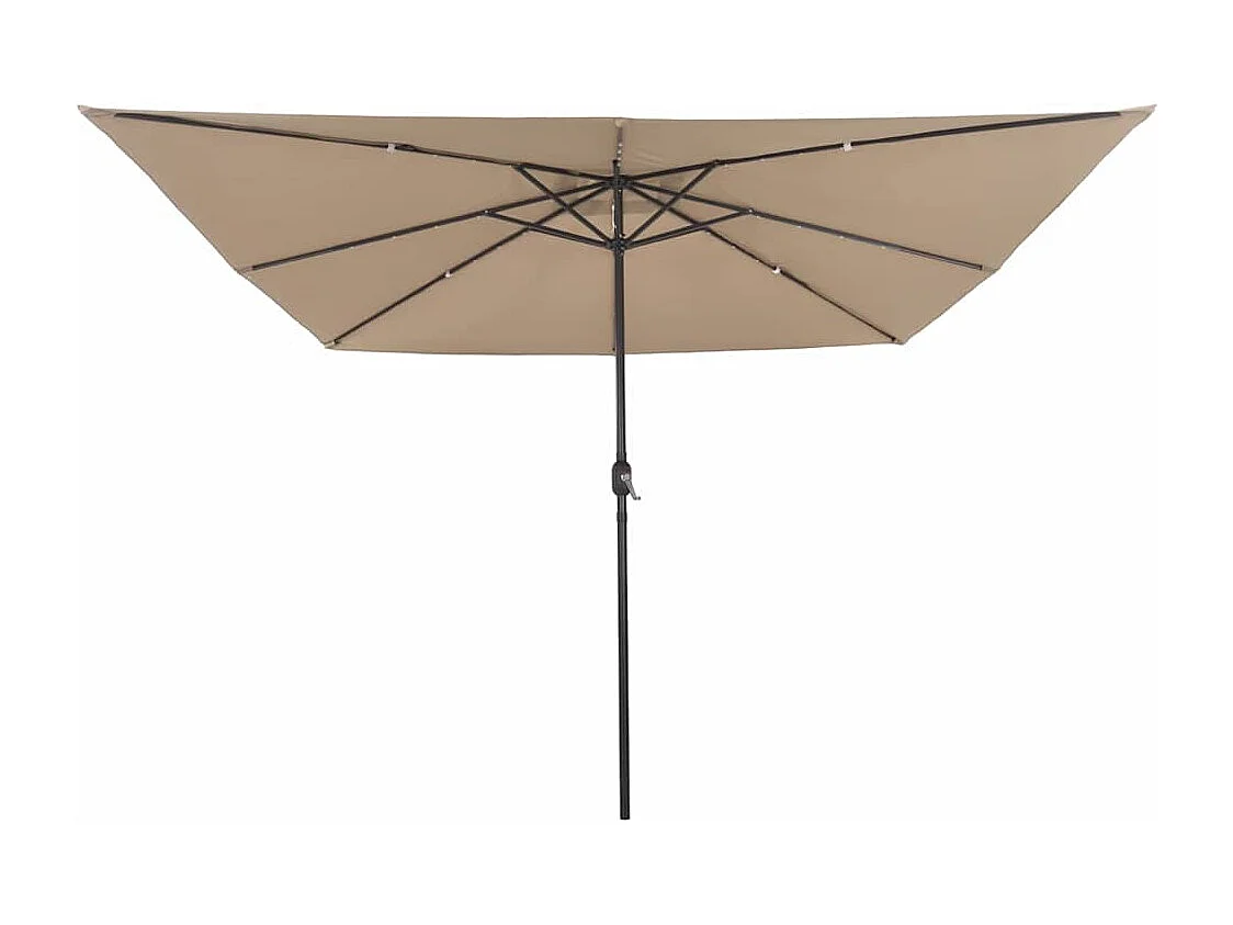 Parasol de jardin-Parasol d'extérieur Taupe et Noir 295 x 295 x 245 cm