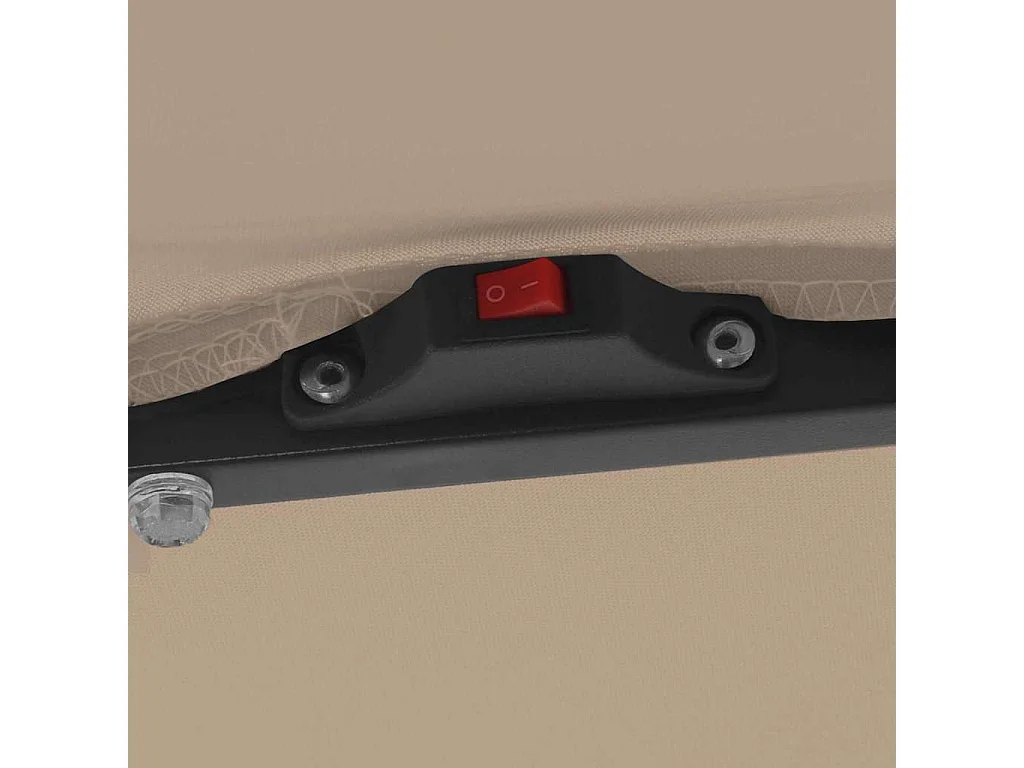 Parasol de jardin-Parasol d'extérieur Taupe et Noir 295 x 295 x 245 cm