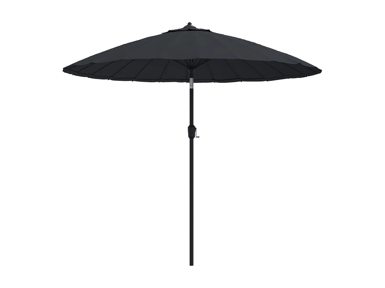 Parasol d'extérieur | Parasol de jardin avec mât en aluminium 270 cm noir