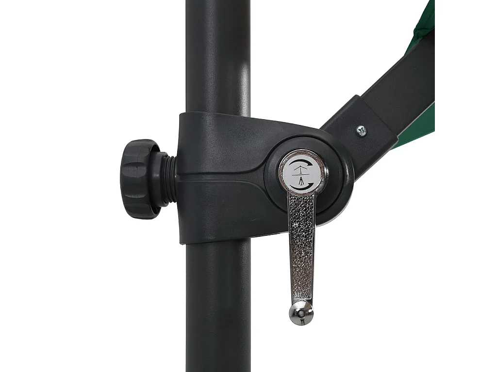 Parasol de jardin-Parasol d'extérieur en porte-à-faux lumières LED et mât en acier