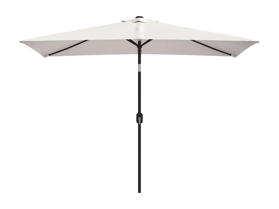 Parasol de jardin 200 x 300 cm Blanc sable Rectangulaire