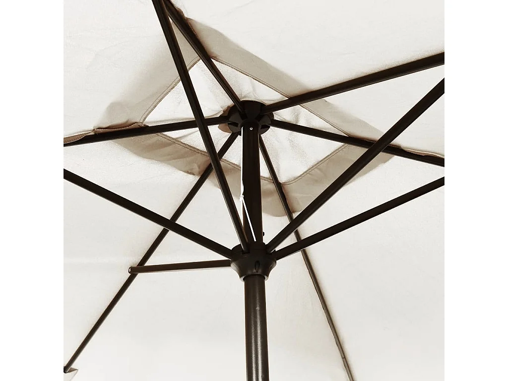 Parasol de jardin 200 x 300 cm Blanc sable Rectangulaire