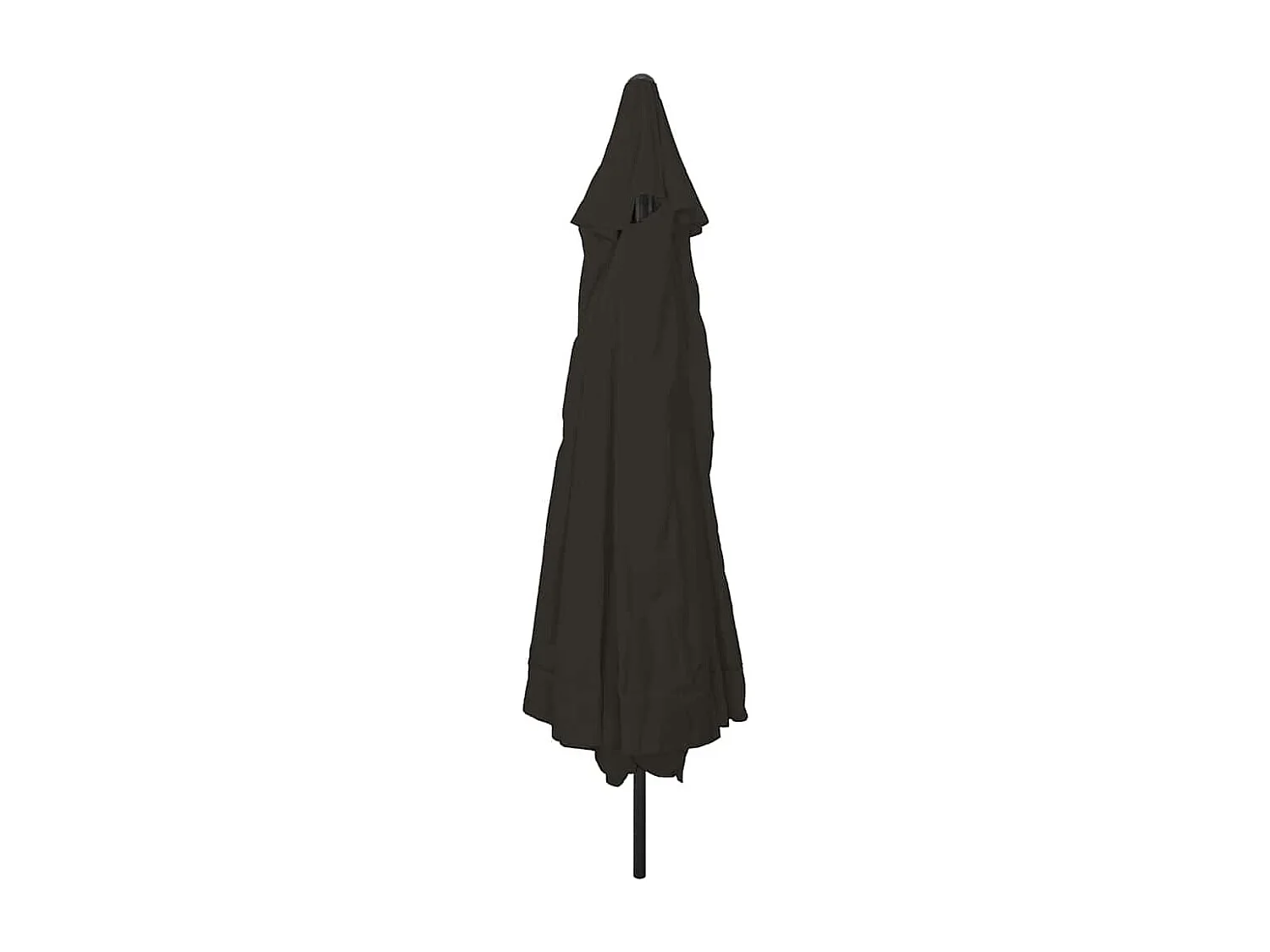 Parasol de jardin-Parasol d'extérieur Noir 395 x 395 x 245 cm Polyester et Acier