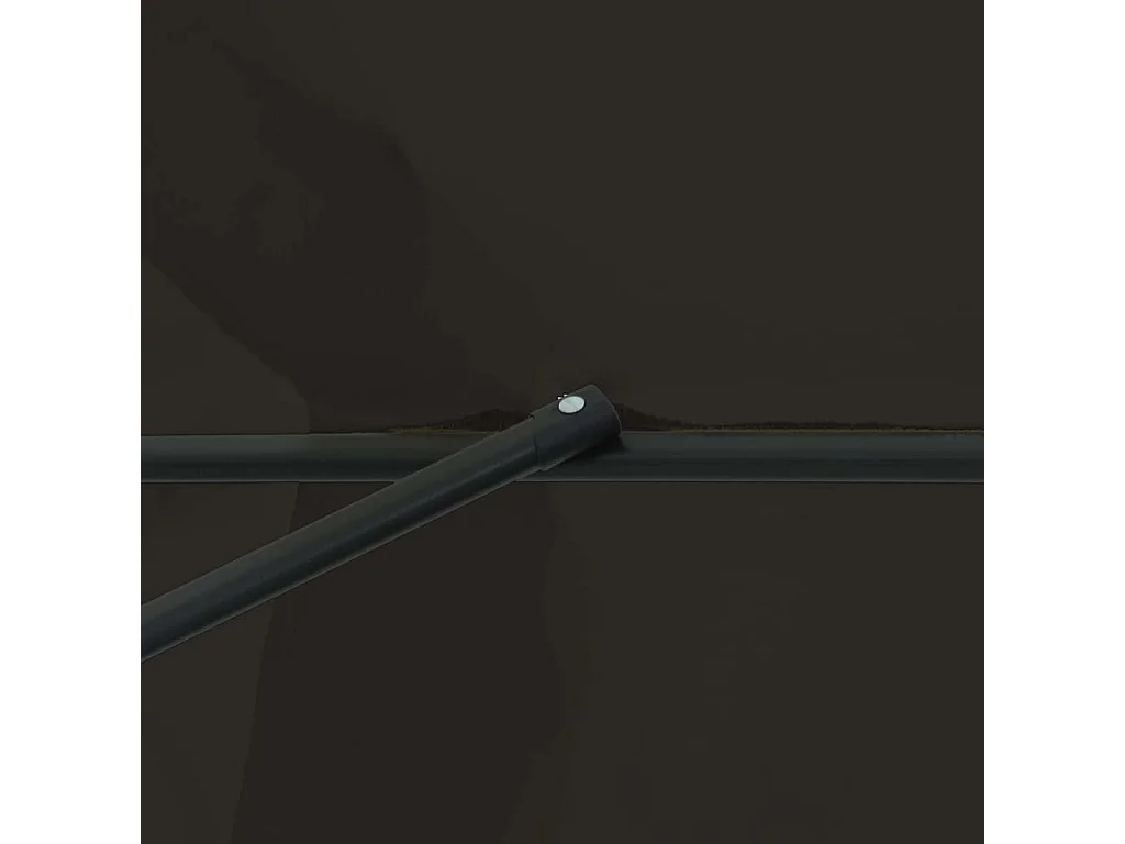 Parasol de jardin-Parasol d'extérieur Noir 395 x 395 x 245 cm Polyester et Acier