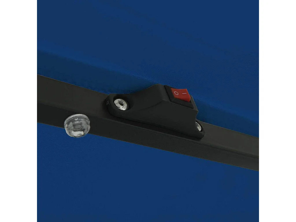 Parasol de jardin-Parasol d'extérieur Bleu et Noir 395 x 395 x 245 cm