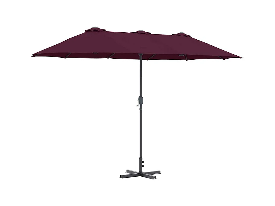 Parasol de jardin-Parasol d'extérieur Rouge bordeaux 370 x 197 x 239 cm