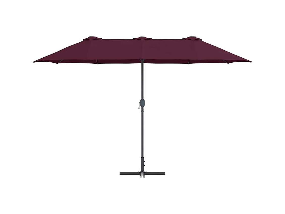 Parasol de jardin-Parasol d'extérieur Rouge bordeaux 370 x 197 x 239 cm