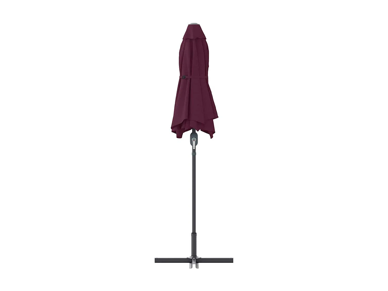 Parasol de jardin-Parasol d'extérieur Rouge bordeaux 370 x 197 x 239 cm