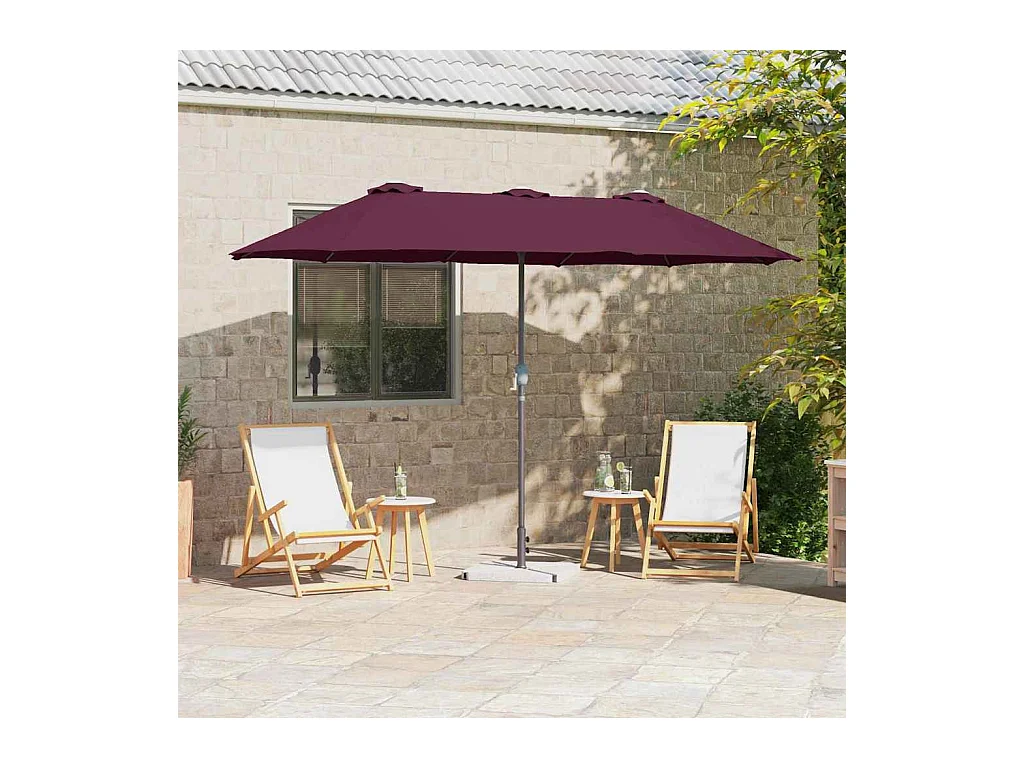 Parasol de jardin-Parasol d'extérieur Rouge bordeaux 370 x 197 x 239 cm