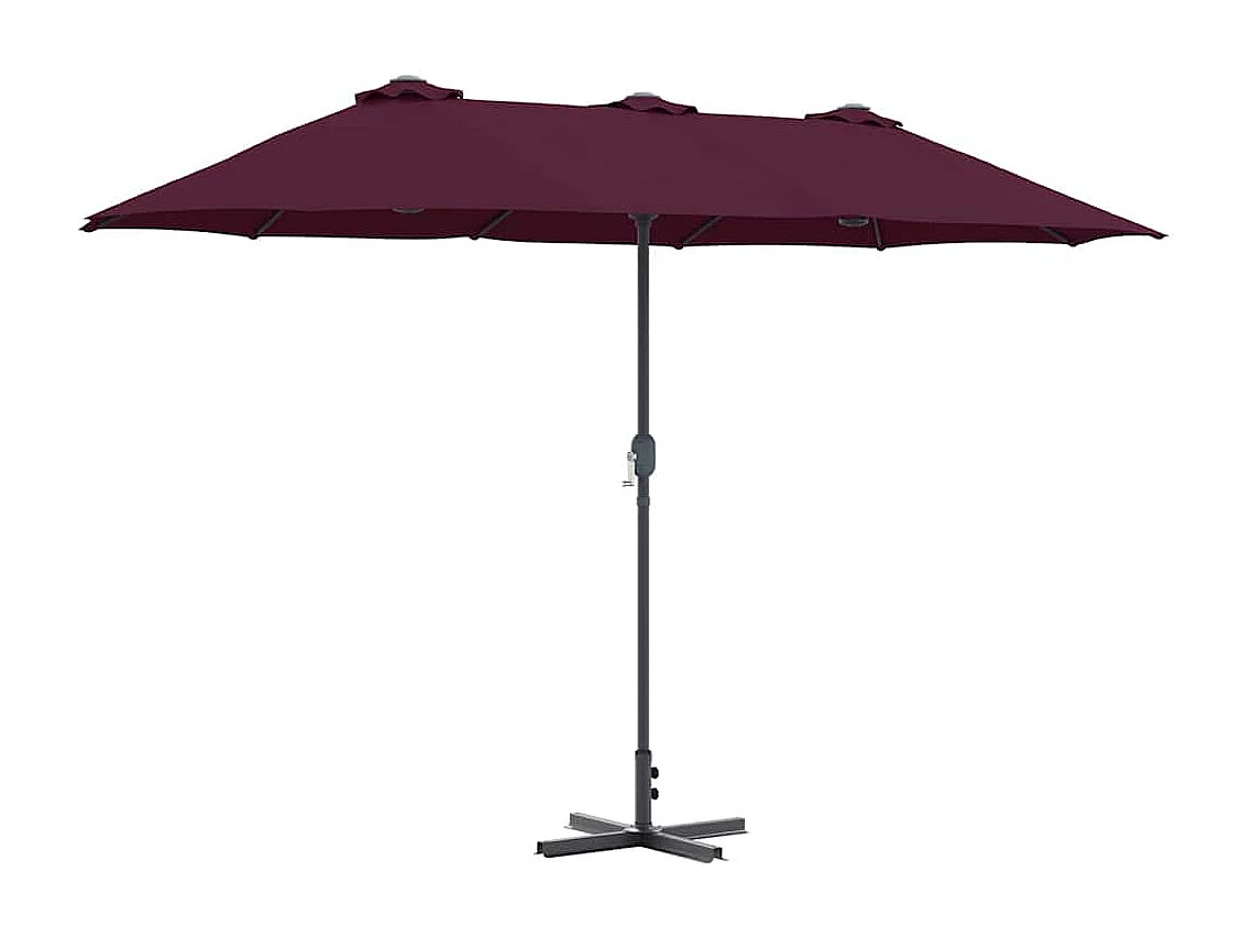 Parasol de jardin-Parasol d'extérieur Rouge bordeaux 370 x 197 x 239 cm