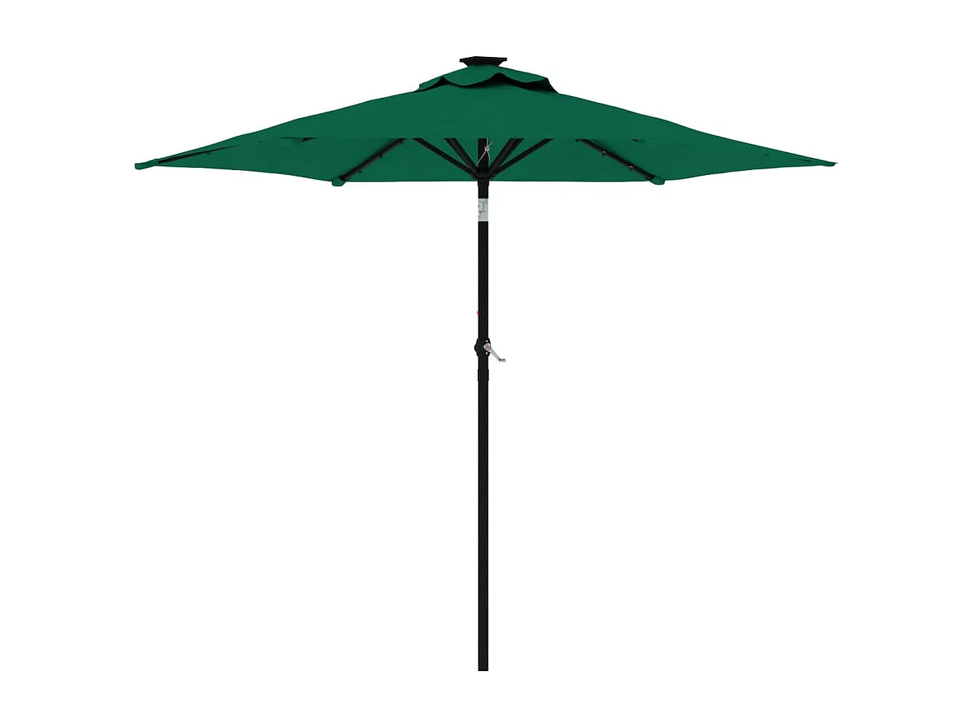 Parasol de jardin-Parasol d'extérieur avec mât en acier vert 225x225x212 cm