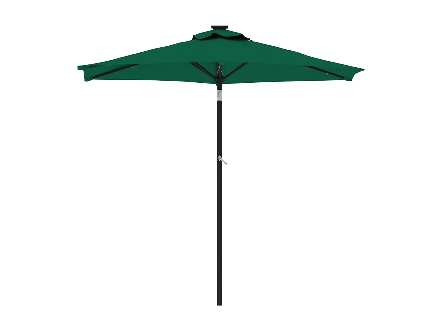 Parasol de jardin-Parasol d'extérieur avec mât en acier vert 225x225x212 cm