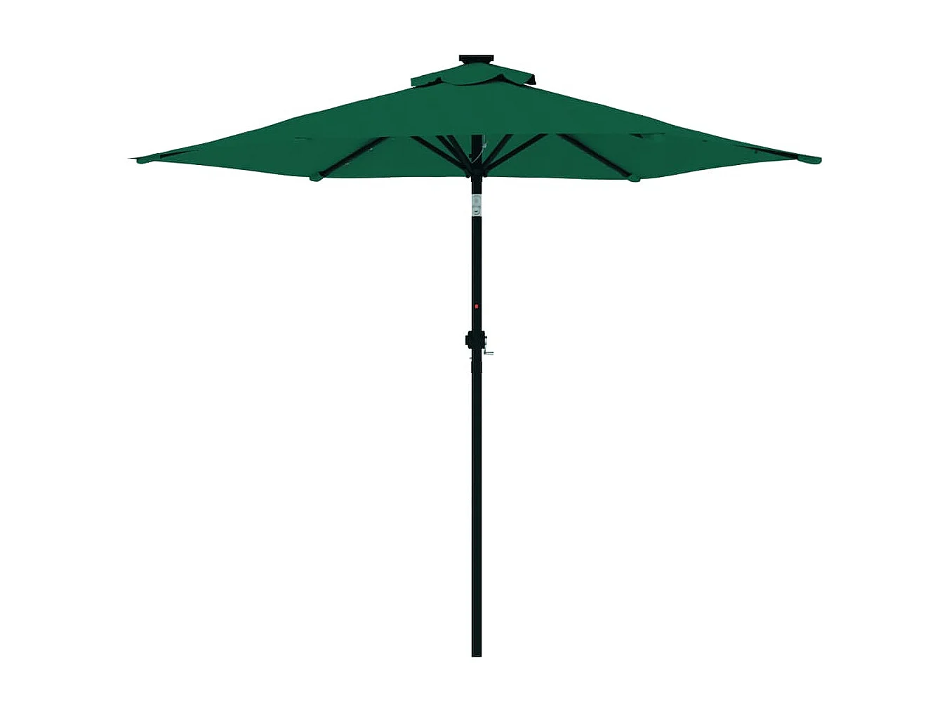 Parasol de jardin-Parasol d'extérieur avec mât en acier vert 225x225x212 cm
