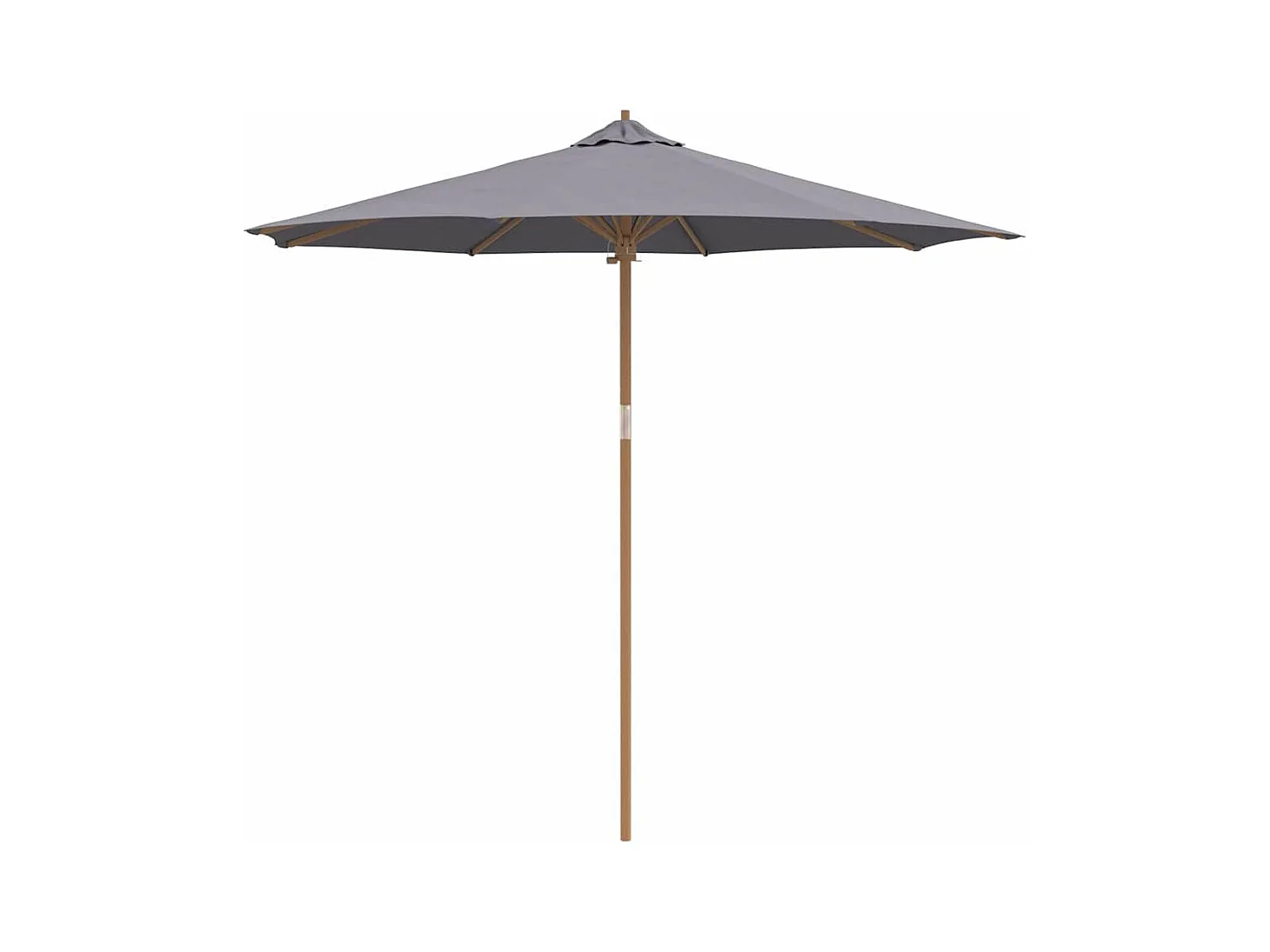 Parasol de jardin-Parasol d'extérieur Gris foncé 270 x 270 x 260 cm Bambou