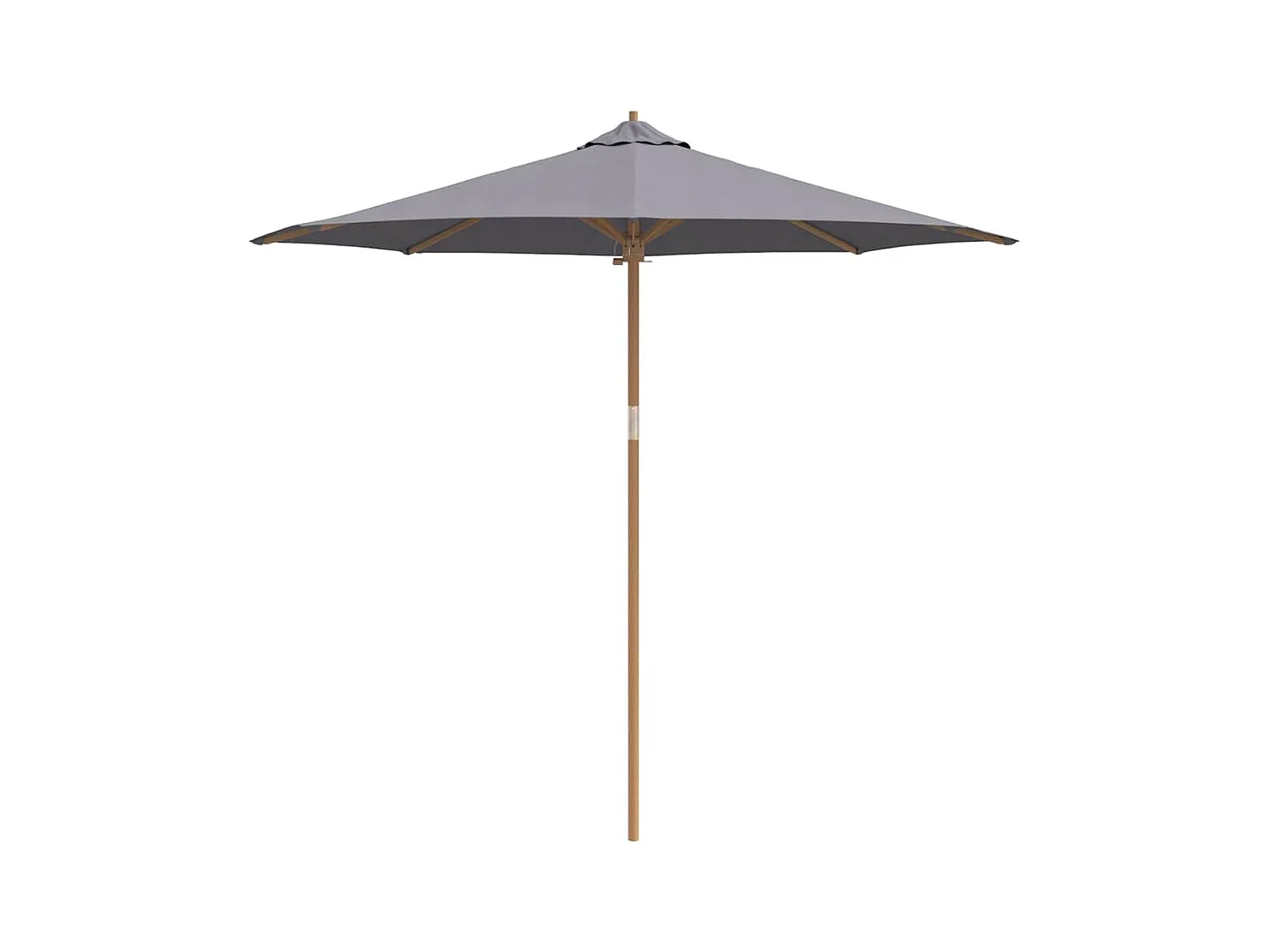 Parasol de jardin-Parasol d'extérieur Gris foncé 270 x 270 x 260 cm Bambou