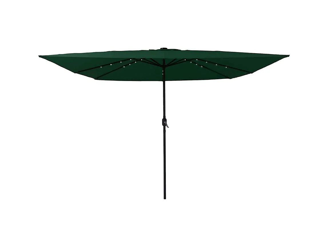 Parasol de jardin-Parasol d'extérieur Vert et Noir 295 x 295 x 245 cm
