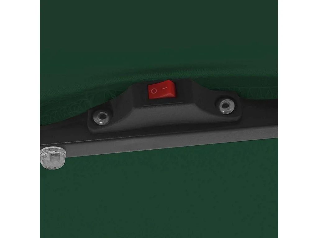 Parasol de jardin-Parasol d'extérieur Vert et Noir 295 x 295 x 245 cm