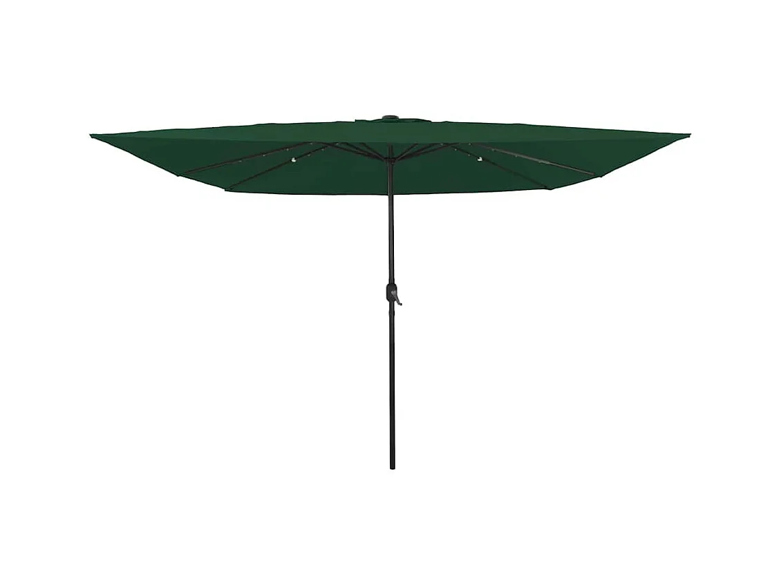 Parasol de jardin-Parasol d'extérieur Vert et Noir 295 x 295 x 245 cm