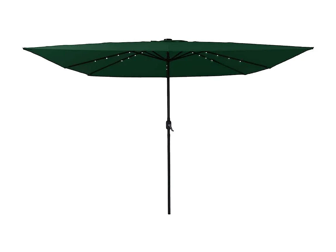 Parasol de jardin-Parasol d'extérieur Vert et Noir 295 x 295 x 245 cm