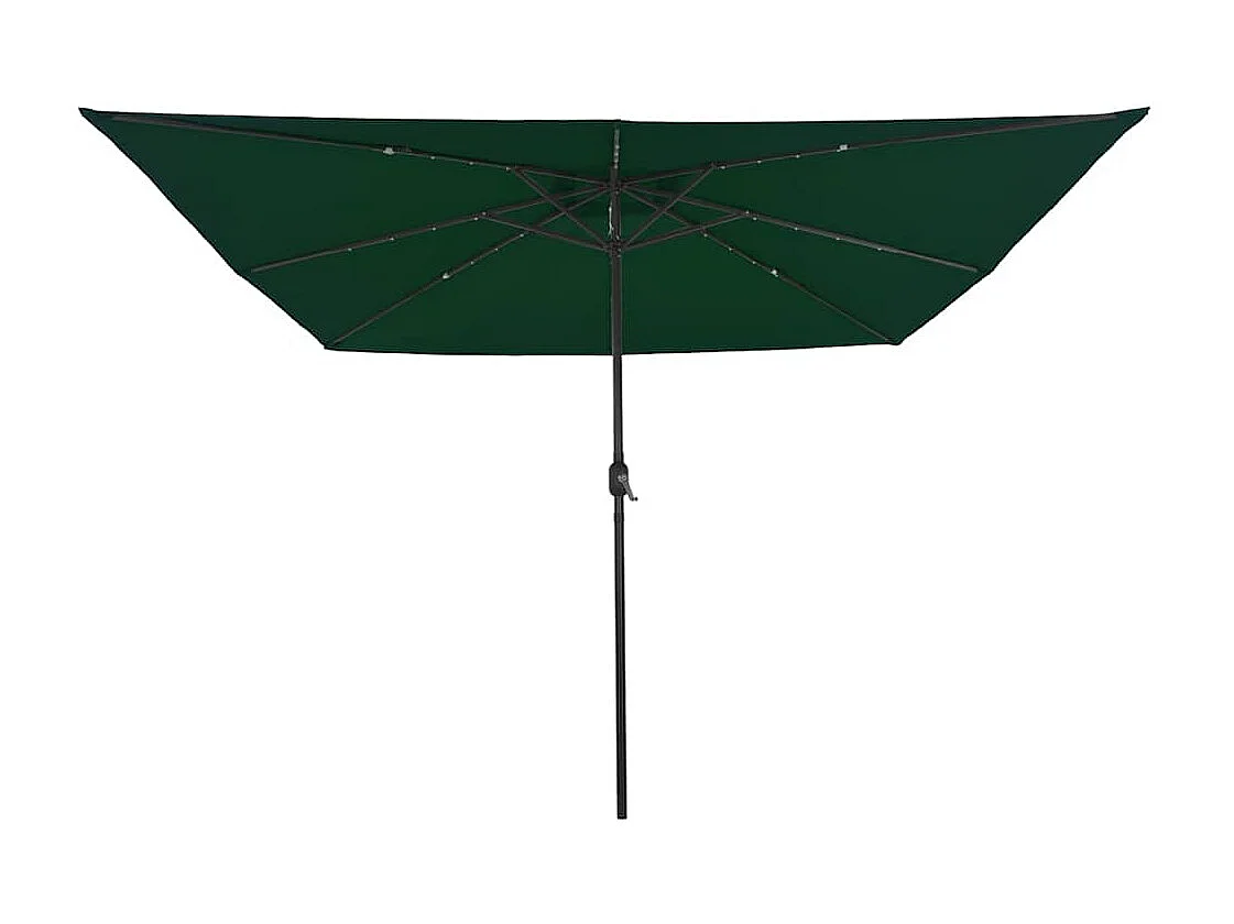 Parasol de jardin-Parasol d'extérieur Vert et Noir 295 x 295 x 245 cm