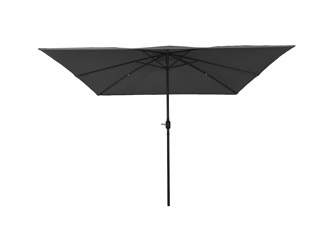Parasol de jardin Anthracite et noir 295 x 295 x 245 cm