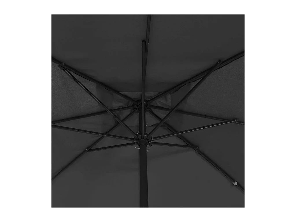 Parasol de jardin Anthracite et noir 295 x 295 x 245 cm