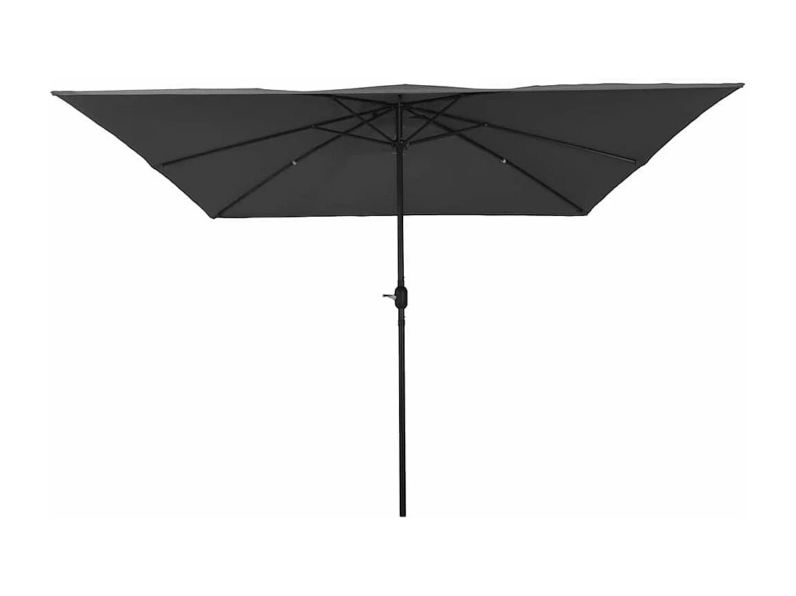 Parasol de jardin Anthracite et noir 295 x 295 x 245 cm