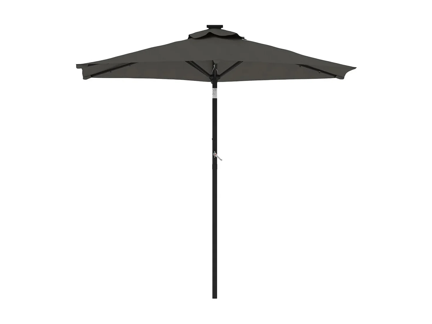 Parasol de jardin-Parasol d'extérieur LED et mât en acier anthracite 225x225x212 cm