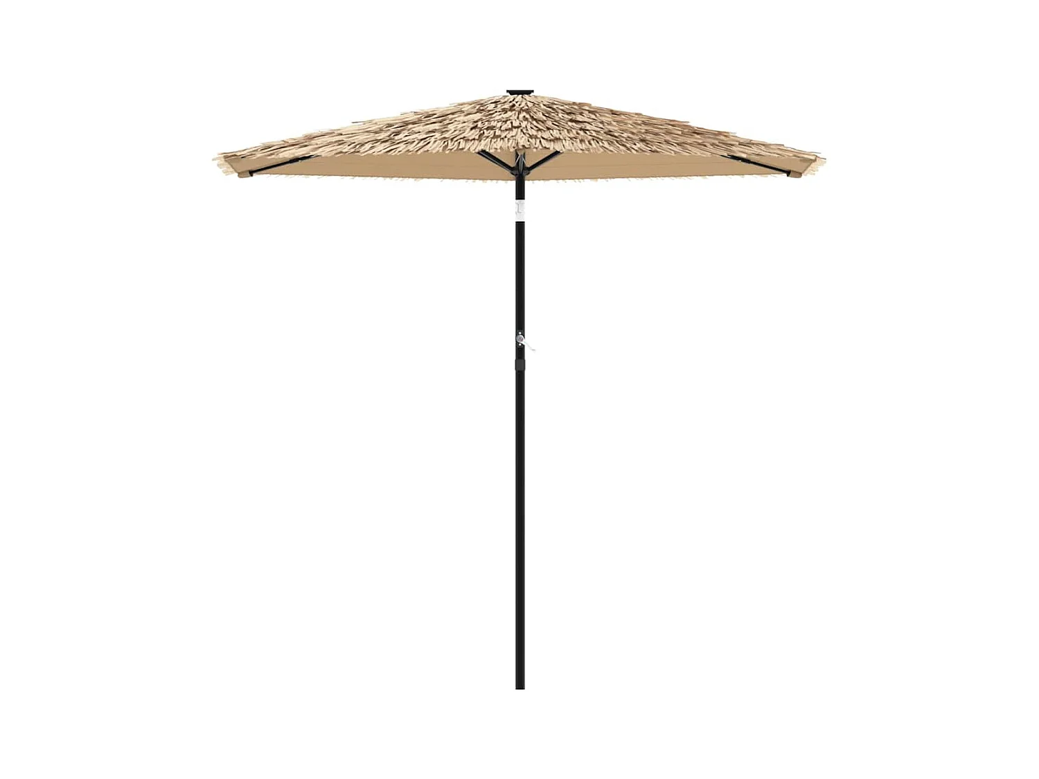 Parasol de jardin-Parasol d'extérieur avec LED et mât en acier marron 223x223x213cm
