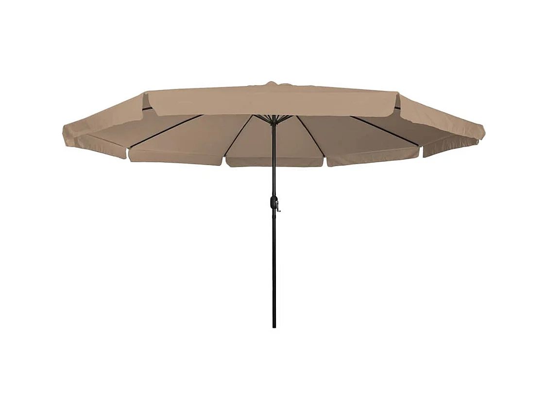 Parasol de jardin-Parasol d'extérieur Taupe et Noir 395 x 395 x 245 cm
