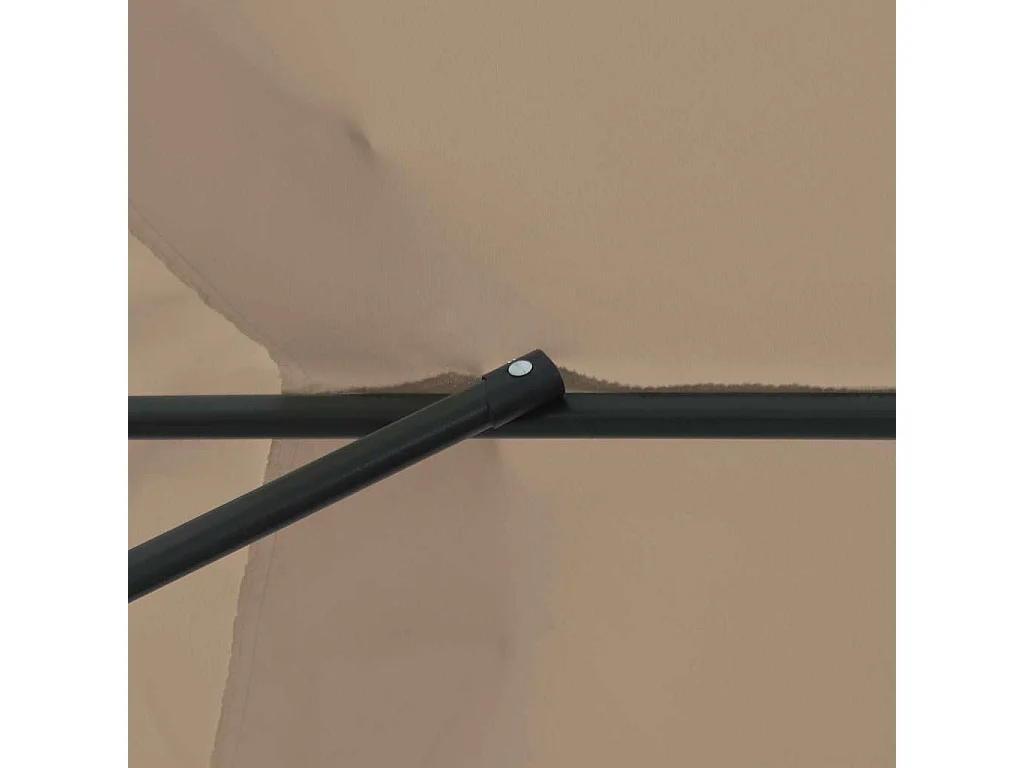 Parasol de jardin-Parasol d'extérieur Taupe et Noir 395 x 395 x 245 cm