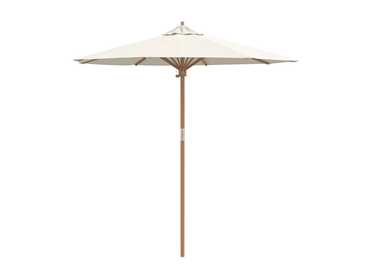 Parasol de jardin-Parasol d'extérieur Blanc crème 217 x 217 x 230 cm Bambou