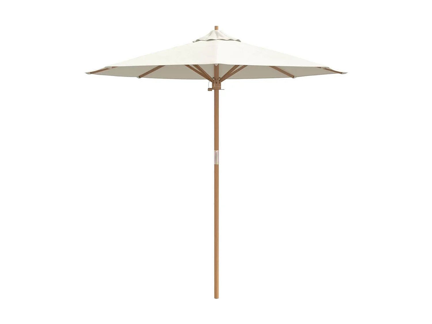 Parasol de jardin-Parasol d'extérieur Blanc crème 217 x 217 x 230 cm Bambou