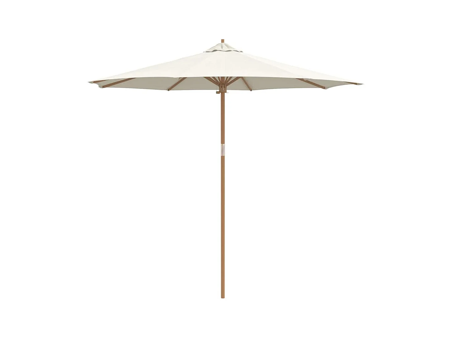 Parasol de jardin-Parasol d'extérieur Blanc crème 270 x 270 x 260 cm Bambou