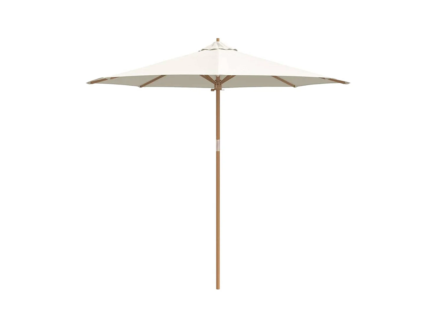 Parasol de jardin-Parasol d'extérieur Blanc crème 270 x 270 x 260 cm Bambou