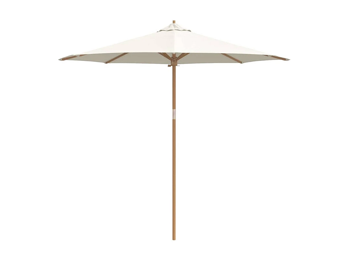 Parasol de jardin-Parasol d'extérieur Blanc crème 270 x 270 x 260 cm Bambou