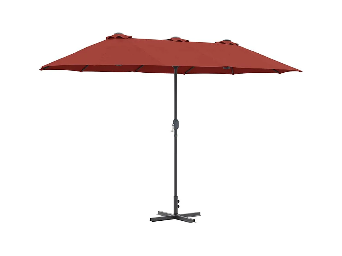 Parasol de jardin-Parasol d'extérieur Couleur terre cuite 370 x 197 x 239 cm