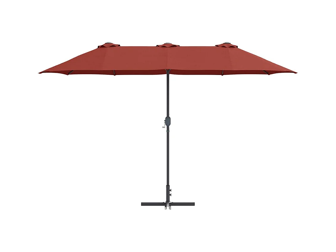 Parasol de jardin-Parasol d'extérieur Couleur terre cuite 370 x 197 x 239 cm
