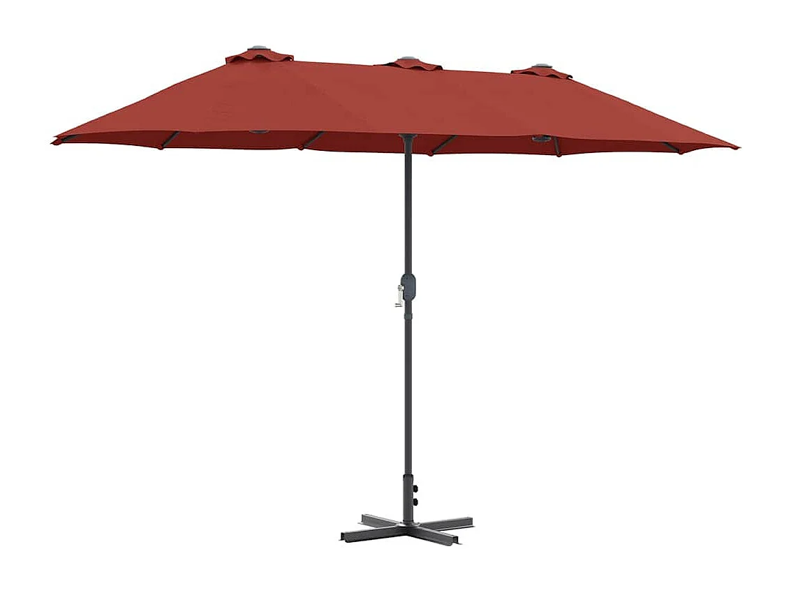 Parasol de jardin-Parasol d'extérieur Couleur terre cuite 370 x 197 x 239 cm