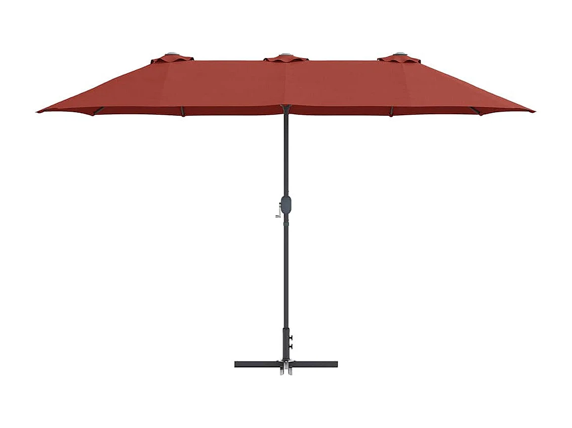 Parasol de jardin-Parasol d'extérieur Couleur terre cuite 370 x 197 x 239 cm