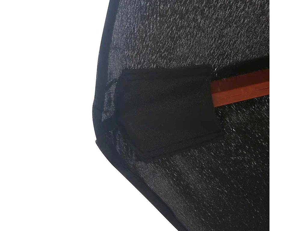 Parasol d'extérieur | Parasol de jardin avec mât en bois 350 cm Noir