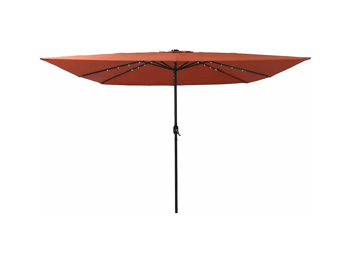 Parasol de jardin-Parasol d'extérieur Rouge et Noir 295 x 295 x 245 cm