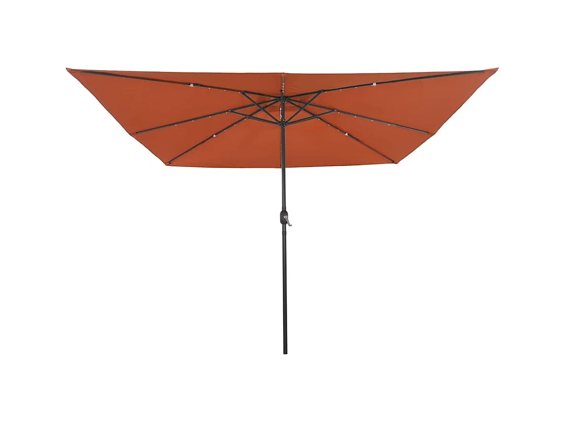 Parasol de jardin-Parasol d'extérieur Rouge et Noir 295 x 295 x 245 cm
