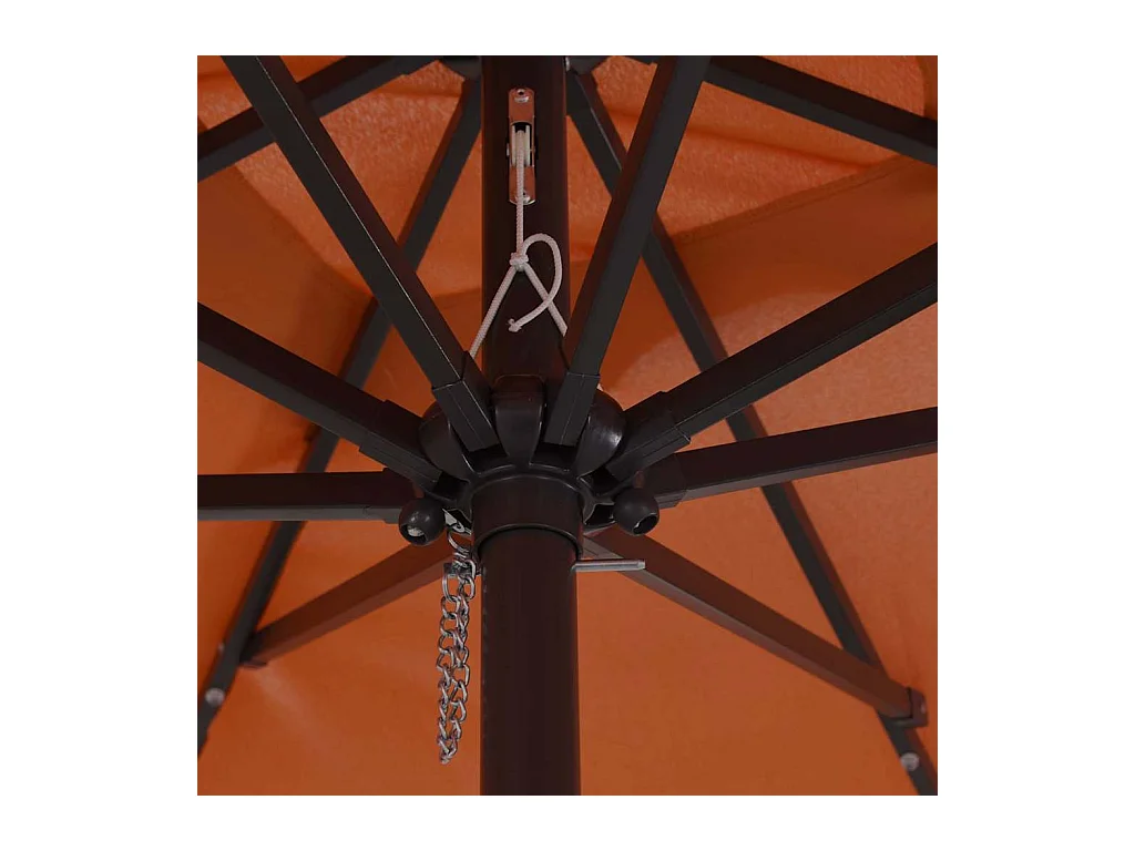 Parasol de jardin-Parasol d'extérieur Rouge et Noir 295 x 295 x 245 cm