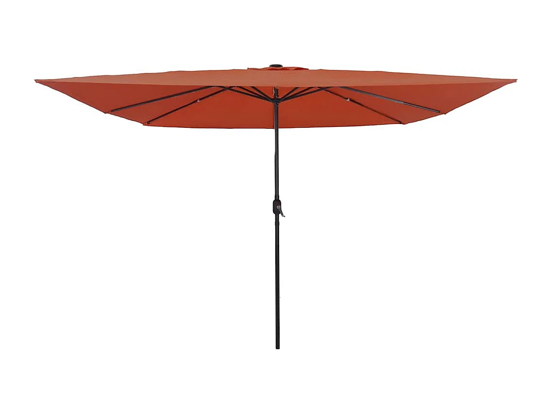 Parasol de jardin-Parasol d'extérieur Rouge et Noir 295 x 295 x 245 cm