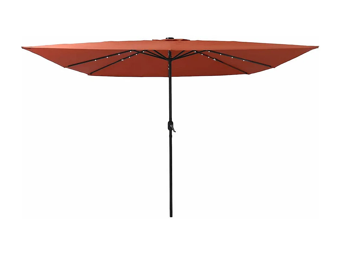 Parasol de jardin-Parasol d'extérieur Rouge et Noir 295 x 295 x 245 cm