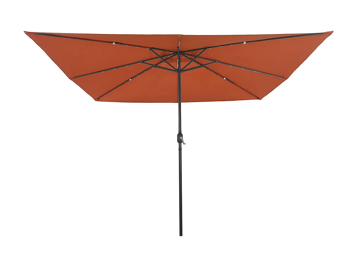 Parasol de jardin-Parasol d'extérieur Rouge et Noir 295 x 295 x 245 cm
