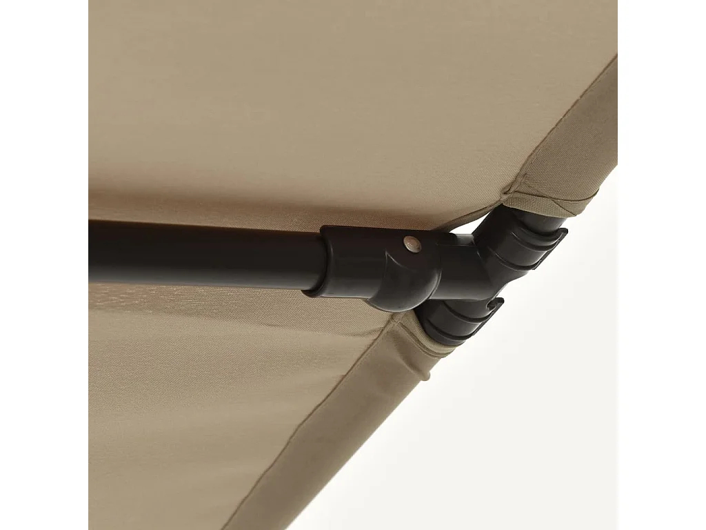 Parasol de jardin-Parasol d'extérieur avec mât en aluminium 180x110 cm taupe