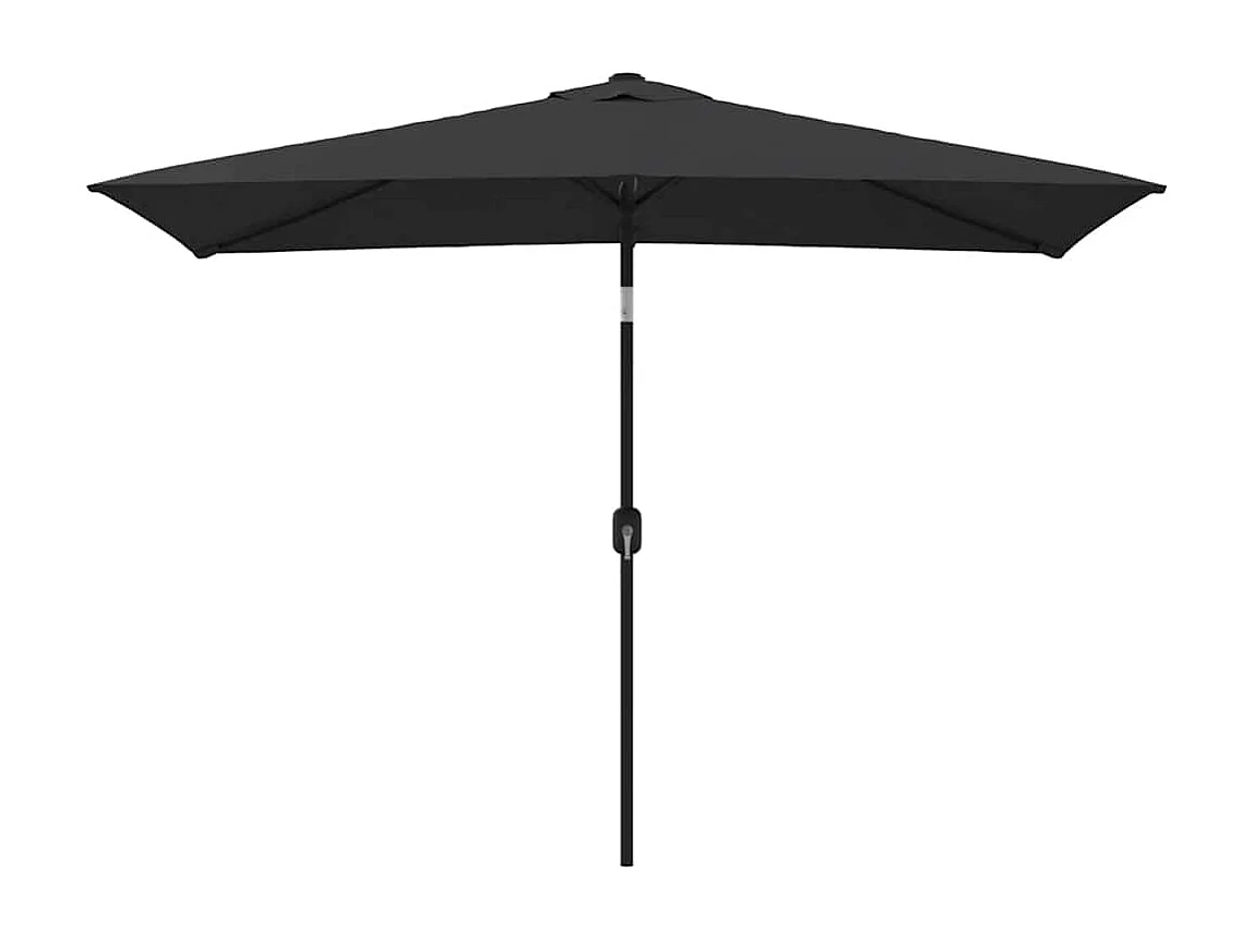 Parasol d'extérieur | Parasol de jardin avec mât en métal 300x200 cm Noir